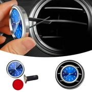 Car Clock Luminous Automobiles Internal Stick-On Mini Digital For Dashboard Air Vent-On Clock Watch Small Luminous For Boat Bike Blue